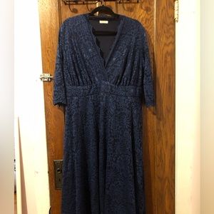 KIYONNA NAVY BLUE LACE COCTAIL DRESS 3x!